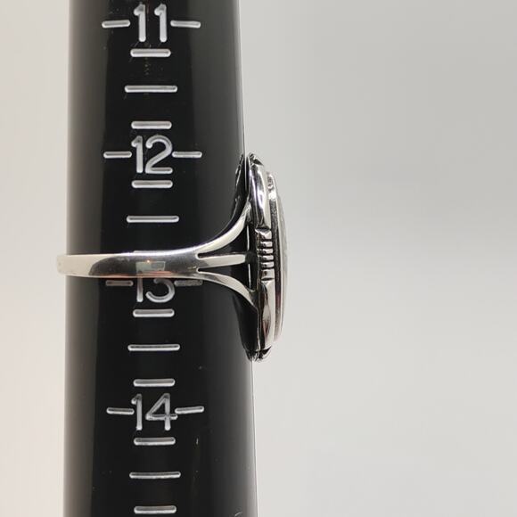 White Buffalo Ring in Sterling Silver sz 13 - Picture 6 of 6